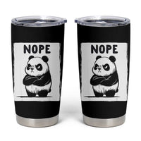 Grumpy Panda Says Nope Tumbler Cup Japanese Aesthetic Panda Bear Graphic