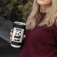 Grumpy Panda Says Nope Tumbler Cup Japanese Aesthetic Panda Bear Graphic