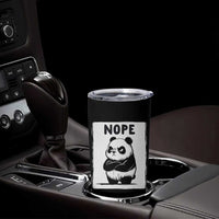 Grumpy Panda Says Nope Tumbler Cup Japanese Aesthetic Panda Bear Graphic