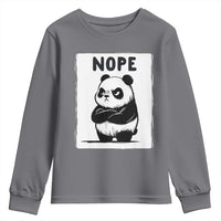 Grumpy Panda Says Nope Youth Sweatshirt Japanese Aesthetic Panda Bear Graphic