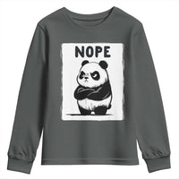 Grumpy Panda Says Nope Youth Sweatshirt Japanese Aesthetic Panda Bear Graphic