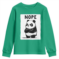 Grumpy Panda Says Nope Youth Sweatshirt Japanese Aesthetic Panda Bear Graphic