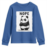 Grumpy Panda Says Nope Youth Sweatshirt Japanese Aesthetic Panda Bear Graphic