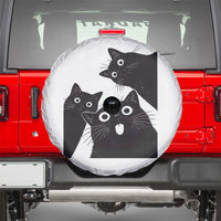 Funny Japanese Black Cat Is Watching You Spare Tire Cover Cat Lover