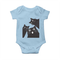 Funny Japanese Black Cat Is Watching You Baby Onesie Cat Lover