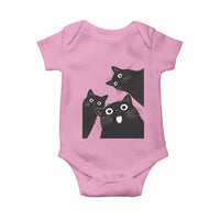 Funny Japanese Black Cat Is Watching You Baby Onesie Cat Lover
