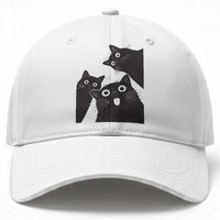 Funny Japanese Black Cat Is Watching You Baseball Cap Cat Lover