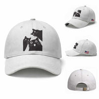 Funny Japanese Black Cat Is Watching You Baseball Cap Cat Lover