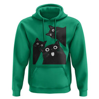 Funny Japanese Black Cat Is Watching You Hoodie Cat Lover