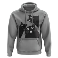 Funny Japanese Black Cat Is Watching You Hoodie Cat Lover