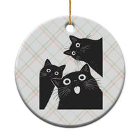 Funny Japanese Black Cat Is Watching You Ceramic Ornament Cat Lover