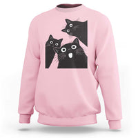 Funny Japanese Black Cat Is Watching You Sweatshirt Cat Lover