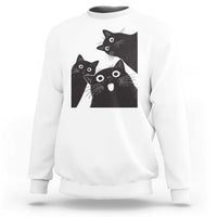 Funny Japanese Black Cat Is Watching You Sweatshirt Cat Lover