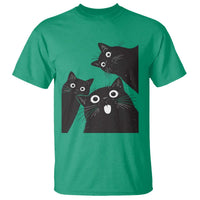 Funny Japanese Black Cat Is Watching You T Shirt Cat Lover