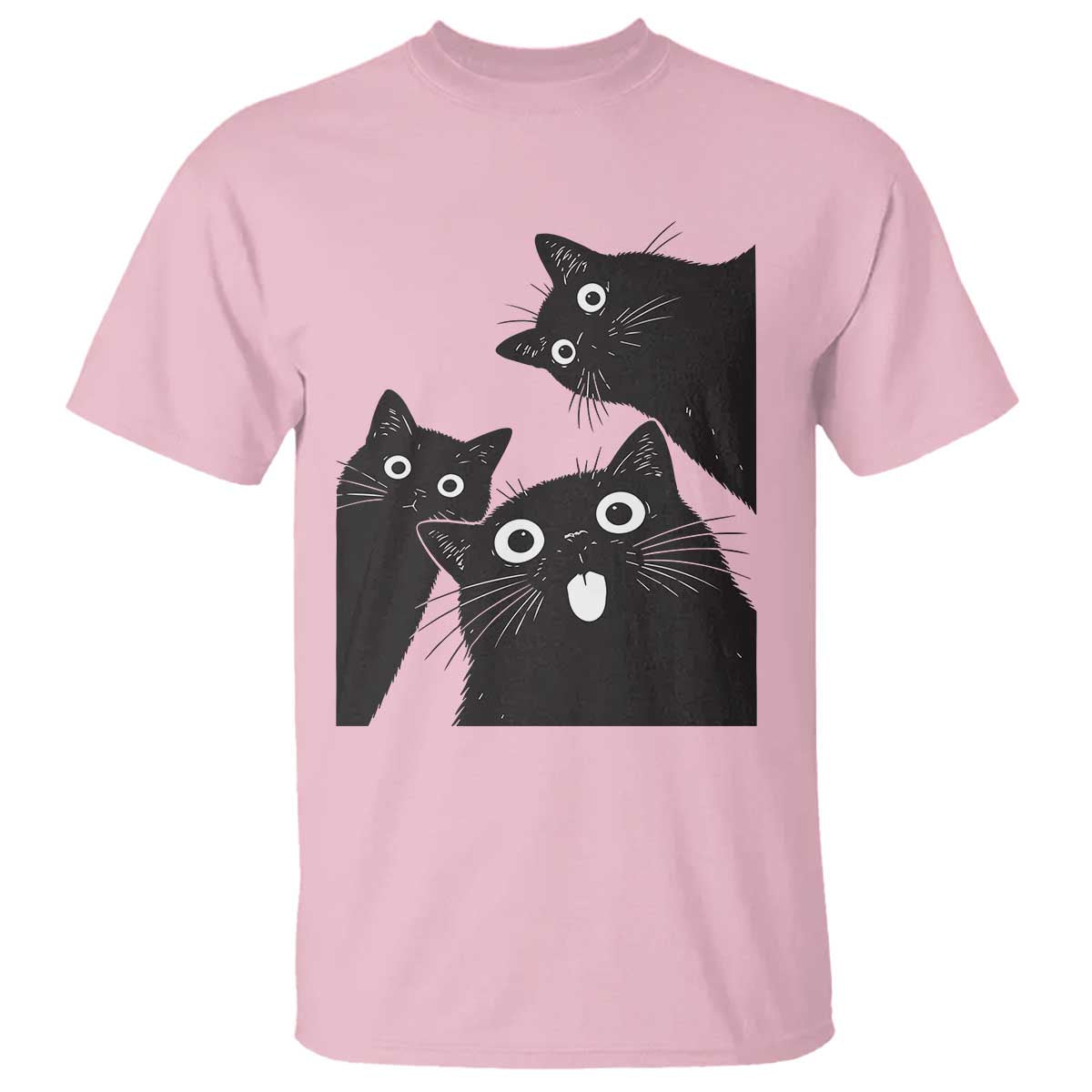 Funny Japanese Black Cat Is Watching You T Shirt Cat Lover
