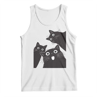Funny Japanese Black Cat Is Watching You Tank Top Cat Lover
