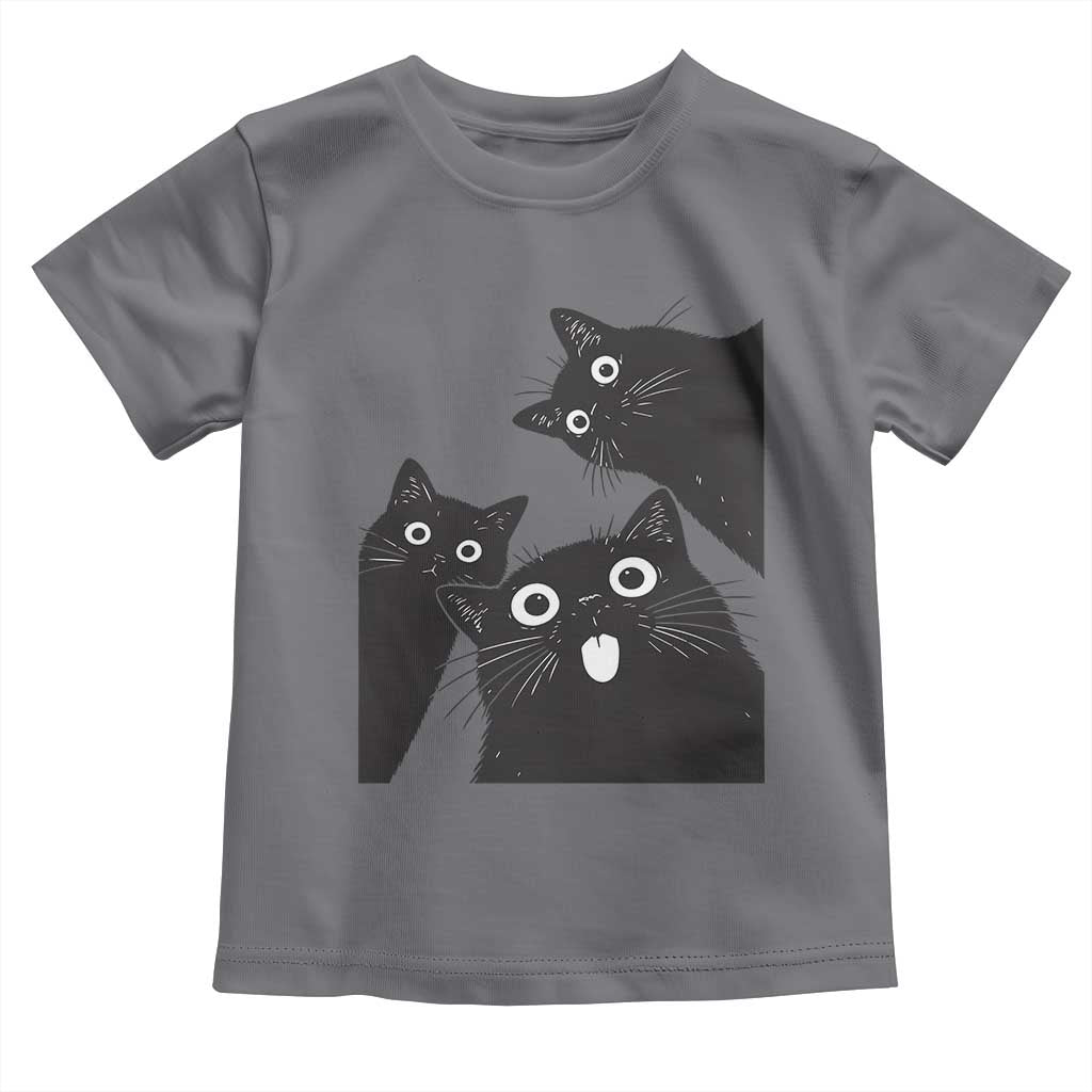 Funny Japanese Black Cat Is Watching You Toddler T Shirt Cat Lover