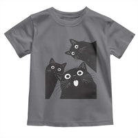 Funny Japanese Black Cat Is Watching You Toddler T Shirt Cat Lover