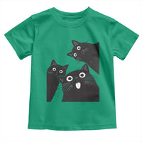 Funny Japanese Black Cat Is Watching You Toddler T Shirt Cat Lover