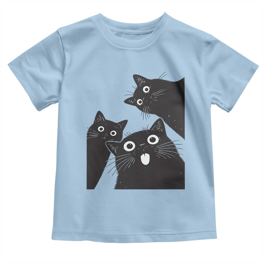 Funny Japanese Black Cat Is Watching You Toddler T Shirt Cat Lover
