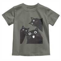 Funny Japanese Black Cat Is Watching You Toddler T Shirt Cat Lover