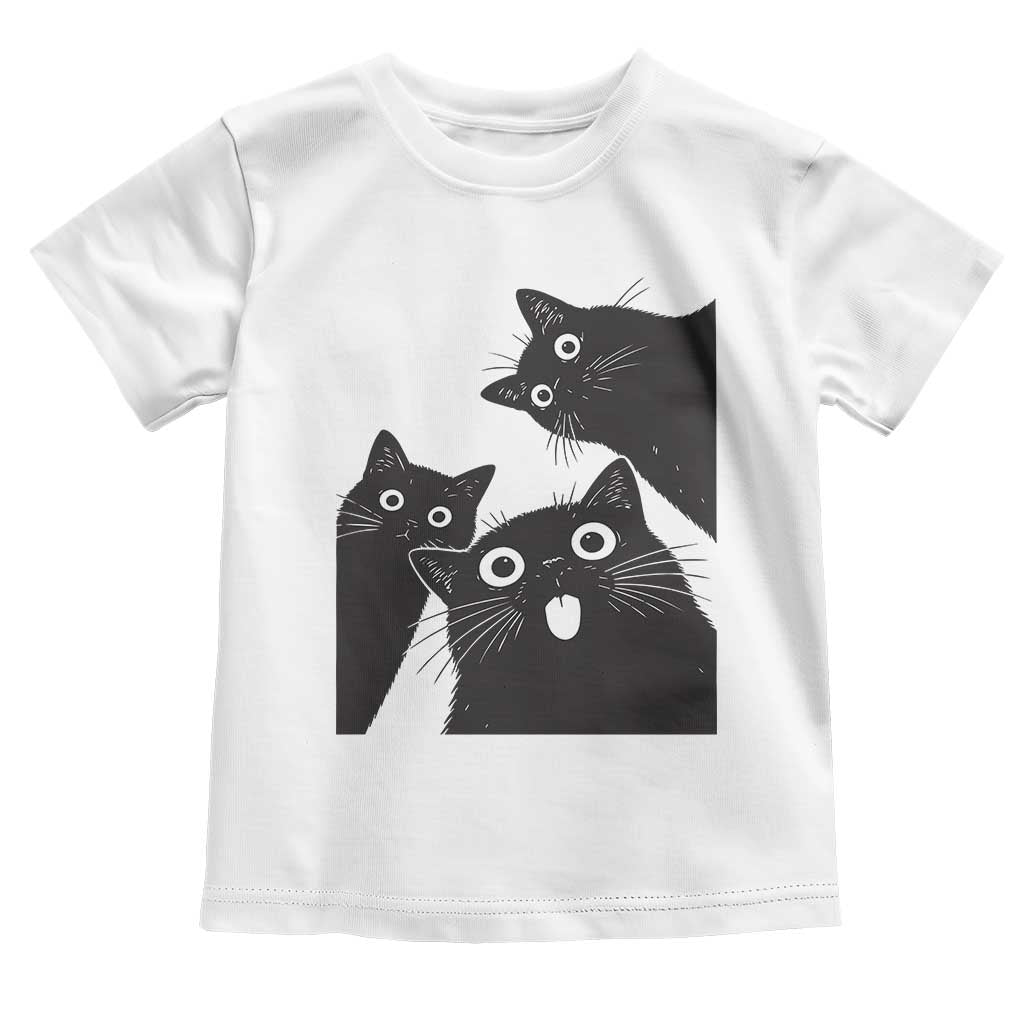 Funny Japanese Black Cat Is Watching You Toddler T Shirt Cat Lover