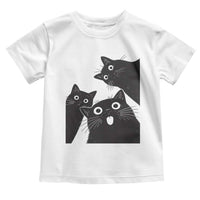 Funny Japanese Black Cat Is Watching You Toddler T Shirt Cat Lover