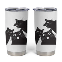 Funny Japanese Black Cat Is Watching You Tumbler Cup Cat Lover