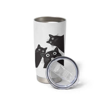 Funny Japanese Black Cat Is Watching You Tumbler Cup Cat Lover