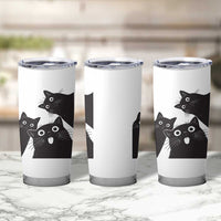 Funny Japanese Black Cat Is Watching You Tumbler Cup Cat Lover