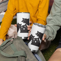 Funny Japanese Black Cat Is Watching You Tumbler Cup Cat Lover