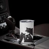 Funny Japanese Black Cat Is Watching You Tumbler Cup Cat Lover