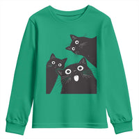 Funny Japanese Black Cat Is Watching You Youth Sweatshirt Cat Lover