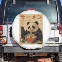 Funny Panda Eating Ramen Scrolling Phone Spare Tire Cover Japanese Art Aesthetic