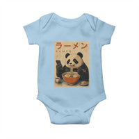 Funny Panda Eating Ramen Scrolling Phone Baby Onesie Japanese Art Aesthetic