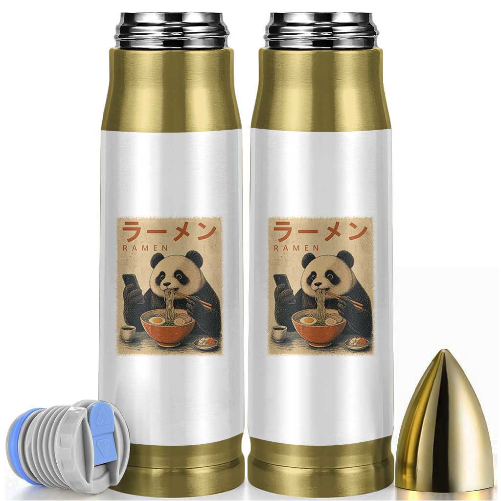 Funny Panda Eating Ramen Scrolling Phone Bullet Tumbler Japanese Art Aesthetic