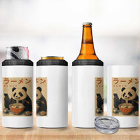 Funny Panda Eating Ramen Scrolling Phone 4 in 1 Can Cooler Tumbler Japanese Art Aesthetic