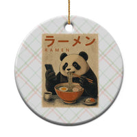 Funny Panda Eating Ramen Scrolling Phone Ceramic Ornament Japanese Art Aesthetic