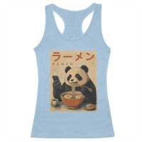 Funny Panda Eating Ramen Scrolling Phone Racerback Tank Top Japanese Art Aesthetic