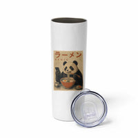 Funny Panda Eating Ramen Scrolling Phone Skinny Tumbler Japanese Art Aesthetic
