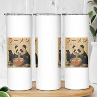 Funny Panda Eating Ramen Scrolling Phone Skinny Tumbler Japanese Art Aesthetic