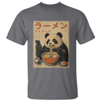 Funny Panda Eating Ramen Scrolling Phone T Shirt Japanese Art Aesthetic