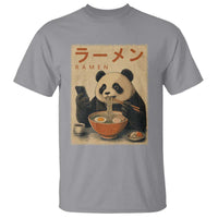 Funny Panda Eating Ramen Scrolling Phone T Shirt Japanese Art Aesthetic