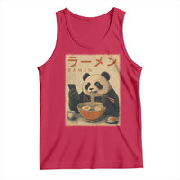 Funny Panda Eating Ramen Scrolling Phone Tank Top Japanese Art Aesthetic