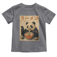 Funny Panda Eating Ramen Scrolling Phone Toddler T Shirt Japanese Art Aesthetic