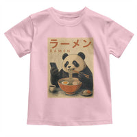 Funny Panda Eating Ramen Scrolling Phone Toddler T Shirt Japanese Art Aesthetic