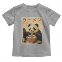 Funny Panda Eating Ramen Scrolling Phone Toddler T Shirt Japanese Art Aesthetic