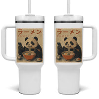 Funny Panda Eating Ramen Scrolling Phone Tumbler With Handle Japanese Art Aesthetic