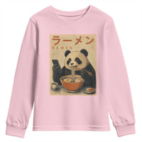 Funny Panda Eating Ramen Scrolling Phone Youth Sweatshirt Japanese Art Aesthetic