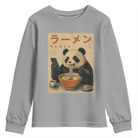 Funny Panda Eating Ramen Scrolling Phone Youth Sweatshirt Japanese Art Aesthetic